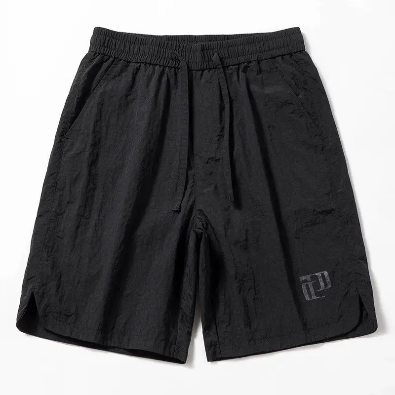 Men's Summer Thin Casual Pants Comfortable Five-Quarter Short Ice Silk Wear Resistant Cool Feeling Loose Fit City Walk Shorts