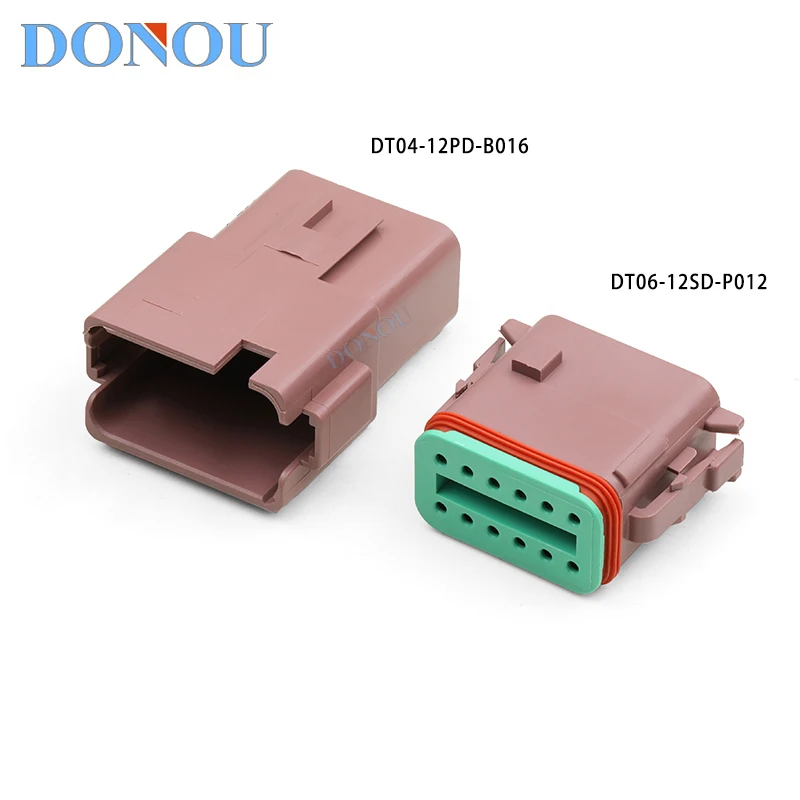 Conector Automotriz Impermeable de 12 Pines DT04-12PD-B016 DT06-12SD-B016, Juego de Conectores Macho y Hembra para Arnés de Cableado