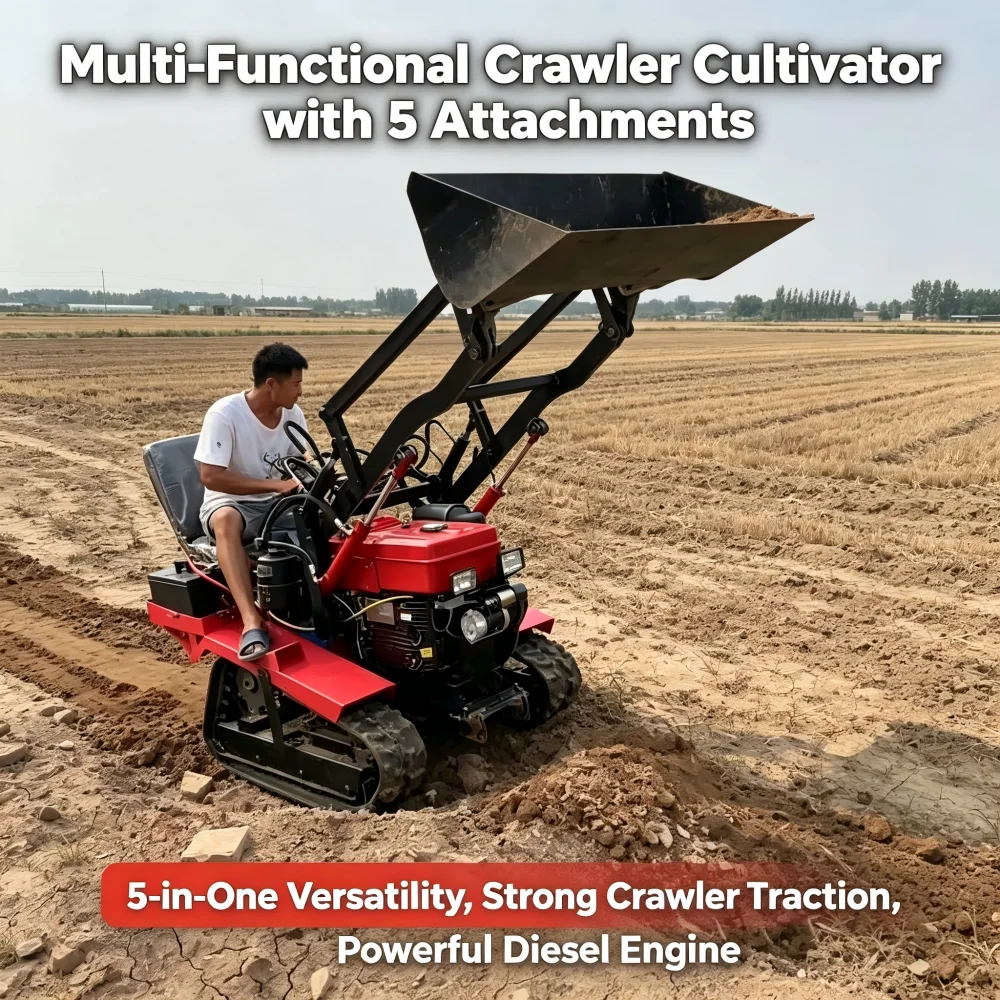 

Miniature Mini Tiller: Small Size for Easy Storage, an Excellent Choice for Tilling Family Vegetable Plots