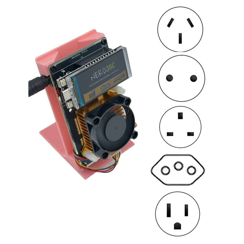 Nerdaxe BTC Miner 500Gh/S BM1366 ASIC Chip Nerdminer Solo Lottery Miner Bitaxe Lottery Miner 3D Printed Bracket