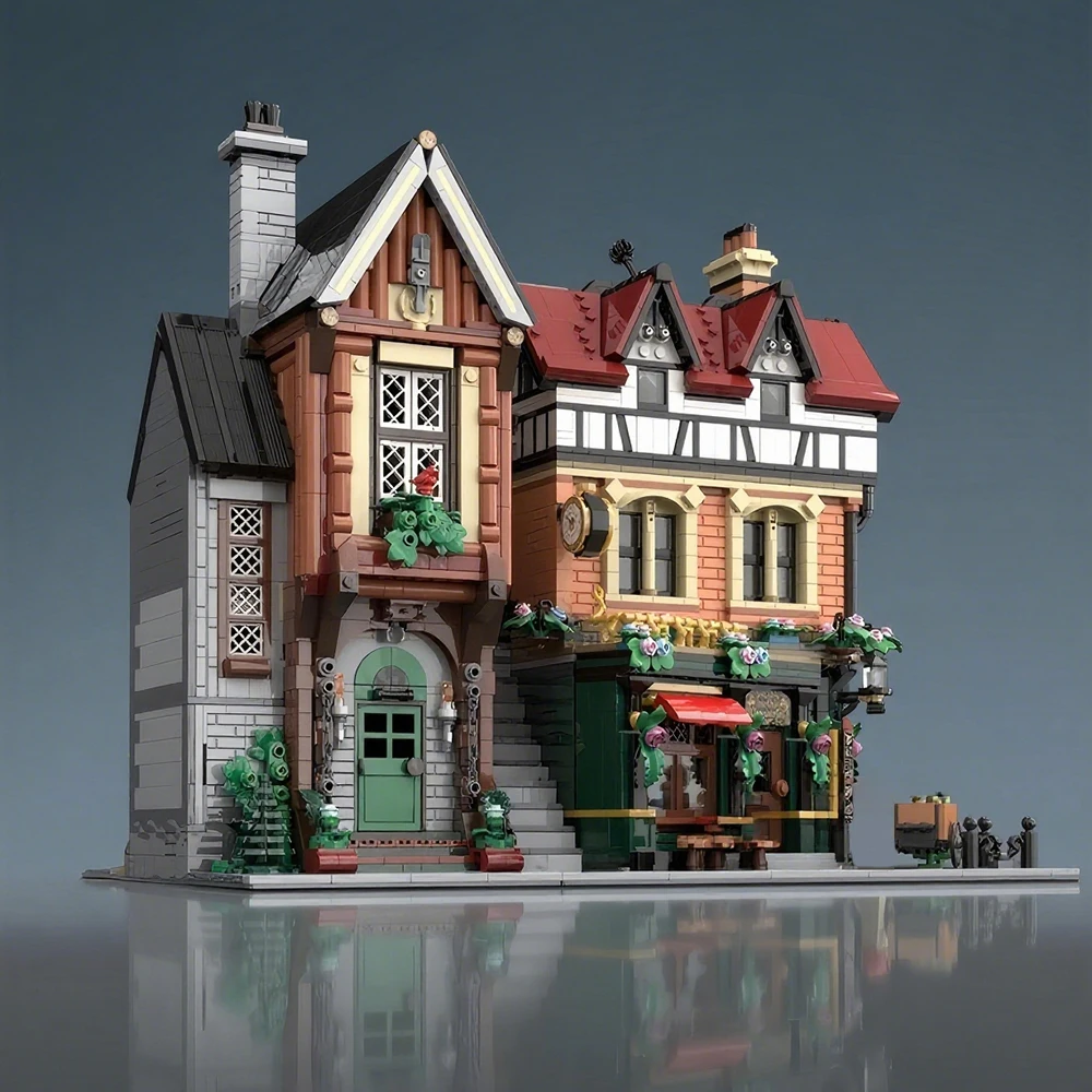 1687PCSMOC Mittelalterliche Architektur Fee Haus Modell Bausteine DIY Montage kinder Spielzeug Erwachsene Sammlung Geschenk Modulare Set