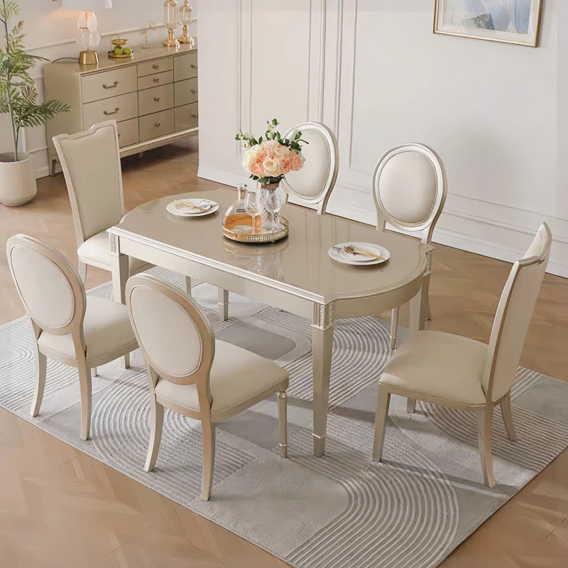 Ornament Extendable Dining Table Kitchen Stylish Nordic Wood Restaurant Dining Table Outdoor Modern Tavolo Pranzo Furniture