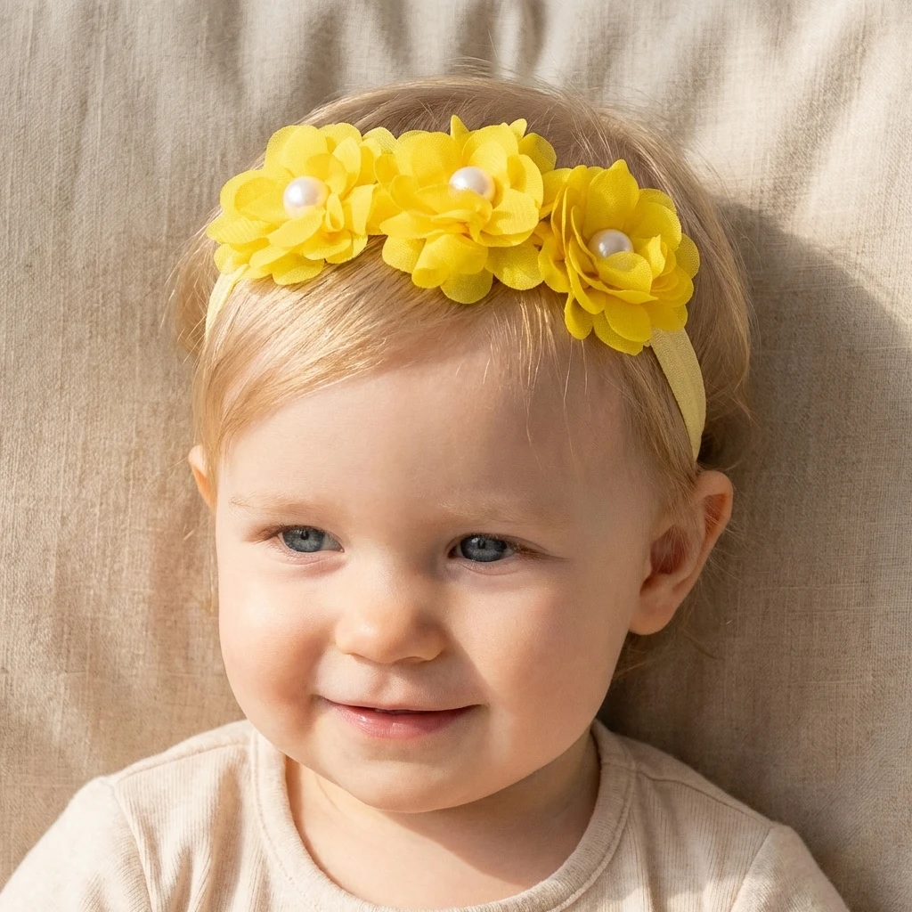 

New Baby Headband Cute Chiffon Flower Children's Headband Accessory Four-Season Thin Comfortable Baby Hair Accessory