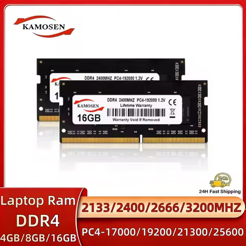 KAMOSEN DDR4 8GB 4GB 16GB laptop Ram PC4 2400 2666 2133 MHZ 1.2V 204pin Sodimm RAM Notebook memory