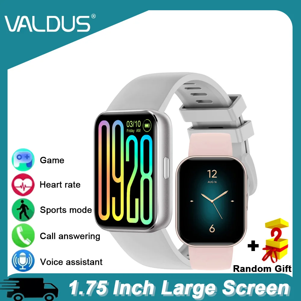 

VALDUS 2025 Новые умные часы VS13 для мужчин и женщин, голосовой помощник с искусственным интеллектом, будильник, Bluetooth-вызов, совместимые с Android IOS, умные часы