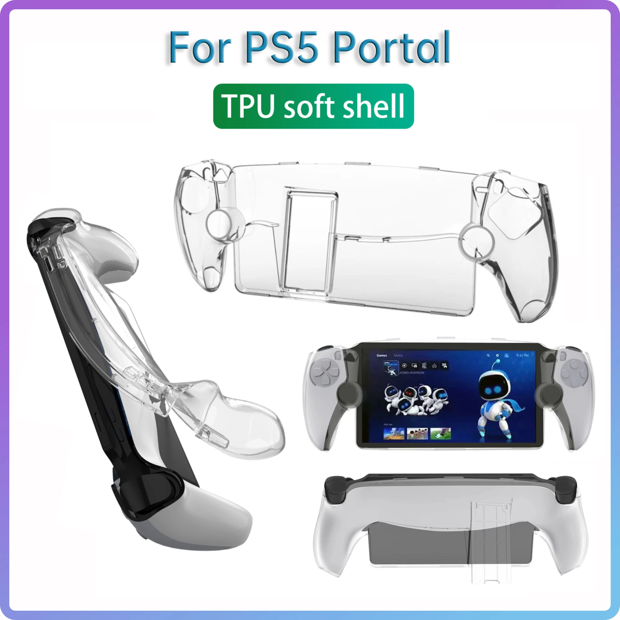 

Transparent Shell Case for PS5 Portal Console Soft Sleeve Cover Anti-Scratch Gamepad Protective Cases for PlayStation 5 Portal