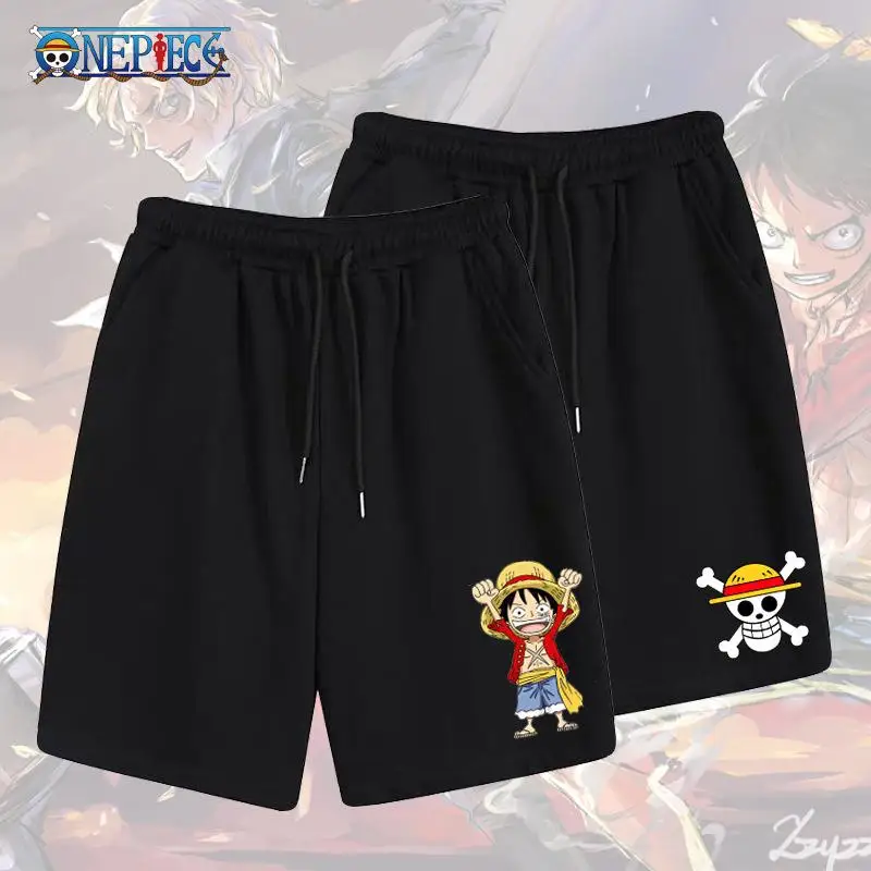 Anime Cartoon One Piece Shorts Luffy Chopper Kawaii Men's Fashion Printing Loose Comfortable Sports Shorts Couple Beach Pants