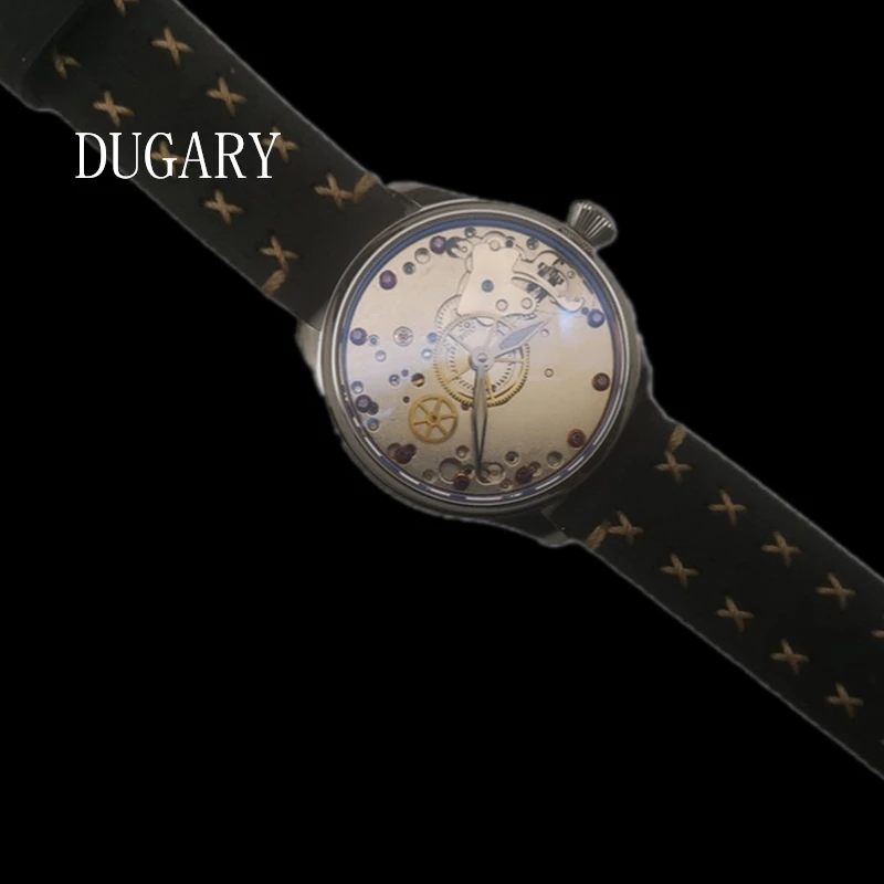 DUGARY Trend Men\'s Watch manual original Steampunk Waterproof Men vintage Watches Business Japanese movement cowhide strap