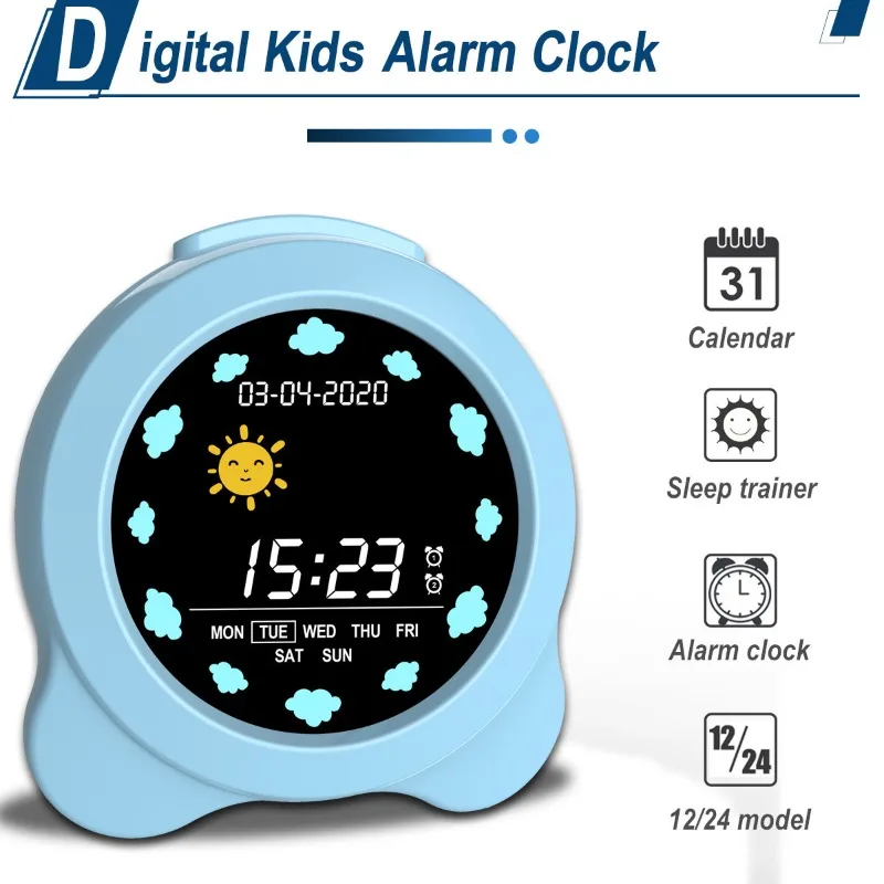 

Children's Electronic Alarm Clock Decoraciones De Hogar Reloj De Pared Escritorio Reloj Despertador Будильник Говорящий