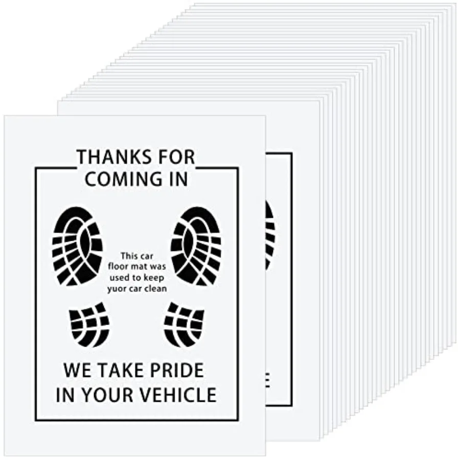 

500 Pcs Disposable Car Floor Mat Floor Car Mat Vehicles Motive Cover Protector Temporary Rug 16 x 20 Inch PE