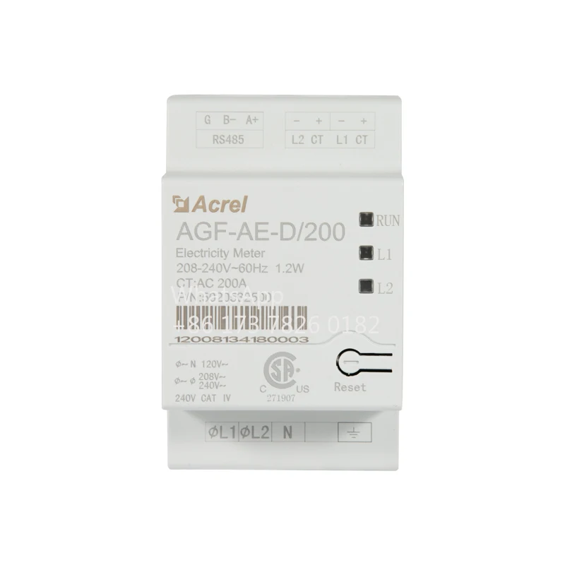 Acrel AGF-AE-D200 Zero Export Meter Current 200A UL1741 Standard for Solar PV System