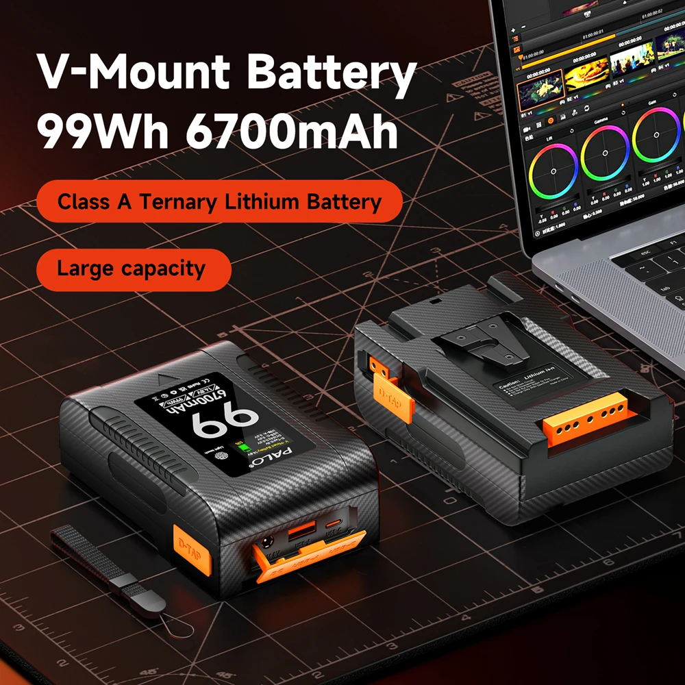 V Mount Battery BP-99 V-Lock battery Display output power for Type-C USB Micro pocket batteries for cameras smartphones laptops