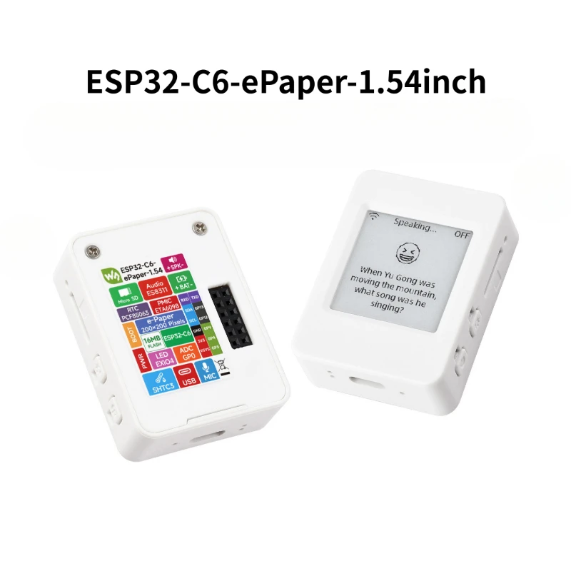 Waveshare ESP32-C6-ePaper 1.54 Inch e-Paper AIoT Development Board 200x200 RISC-V WiFi 6 BLE 5 with XiaoZhi AI & DeepSeek