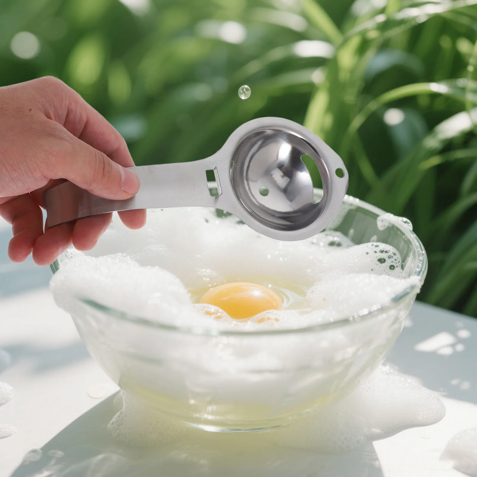 

2Pcs Stainless Steel Egg Separator Kitchen Tool for Baking Cooking Egg Yolk White Separator with Ergonomic Handle Compact Easy