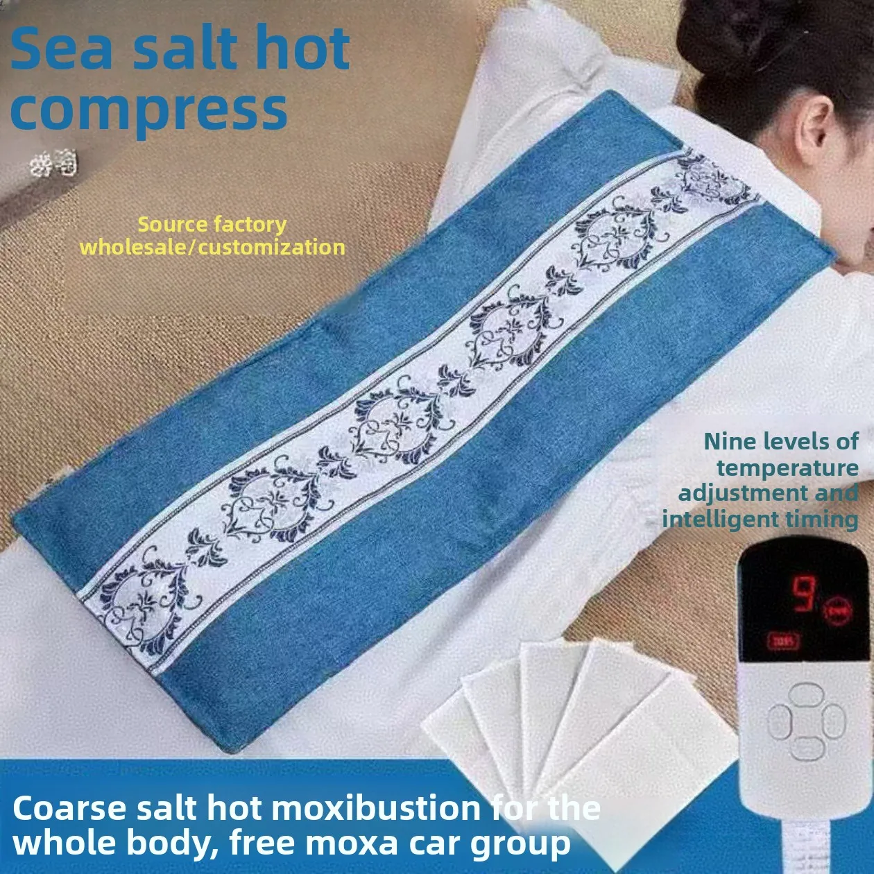 

Сумка для горячего компресса с морской солью, сумка для соли с электрическим подогревом, бытовая медицина, соль, поясной ремень, универсальная сумка для нагревательного горячего компресса