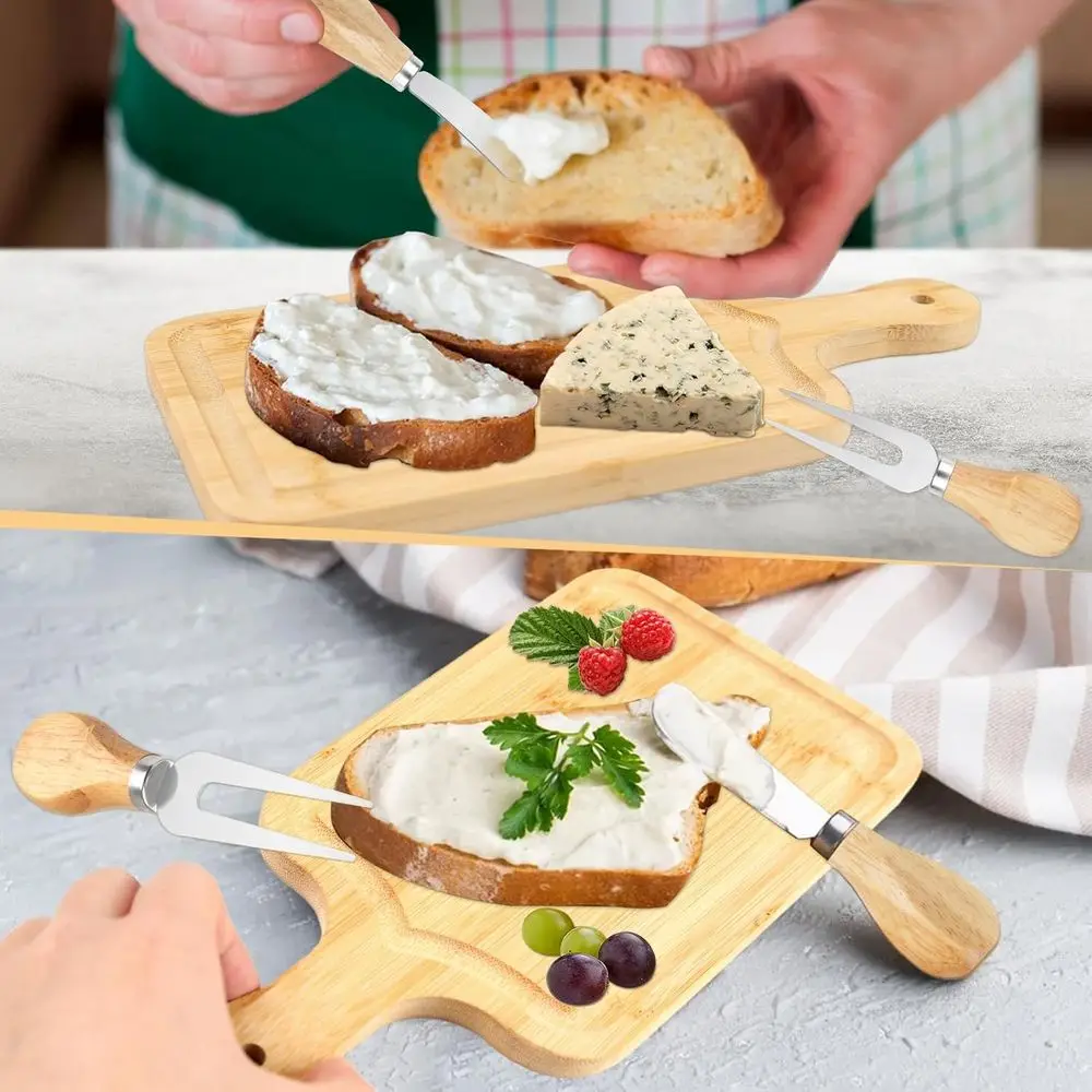 รางวัลเกมงานเลี้ยงฉลองเบบี้ชาวเวอร์: ชุดชีสและอาหารว่าง 6 ชิ้น พร้อมอุปกรณ์เสิร์ฟ กล่องของขวัญ และการ์ด