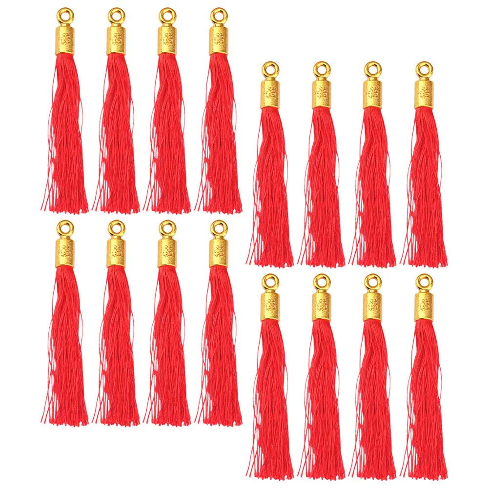 Pendentif pompon en Polyester, 25 pièces, breloque artisanale faite à la main pour sac à éventail, chapeau, décoration de voiture, Festival de printemps, ornement suspendu, cadeau DIY