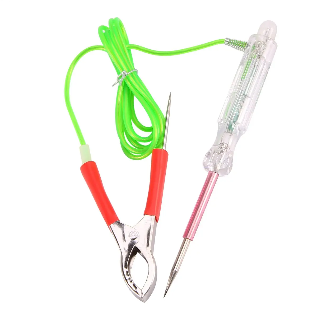 Budget-Friendly Automotive LED Circuit Tester 6-24V Test Light with Dual Probes 47 Inch Antifreeze Wire Alligator Clip for Testi