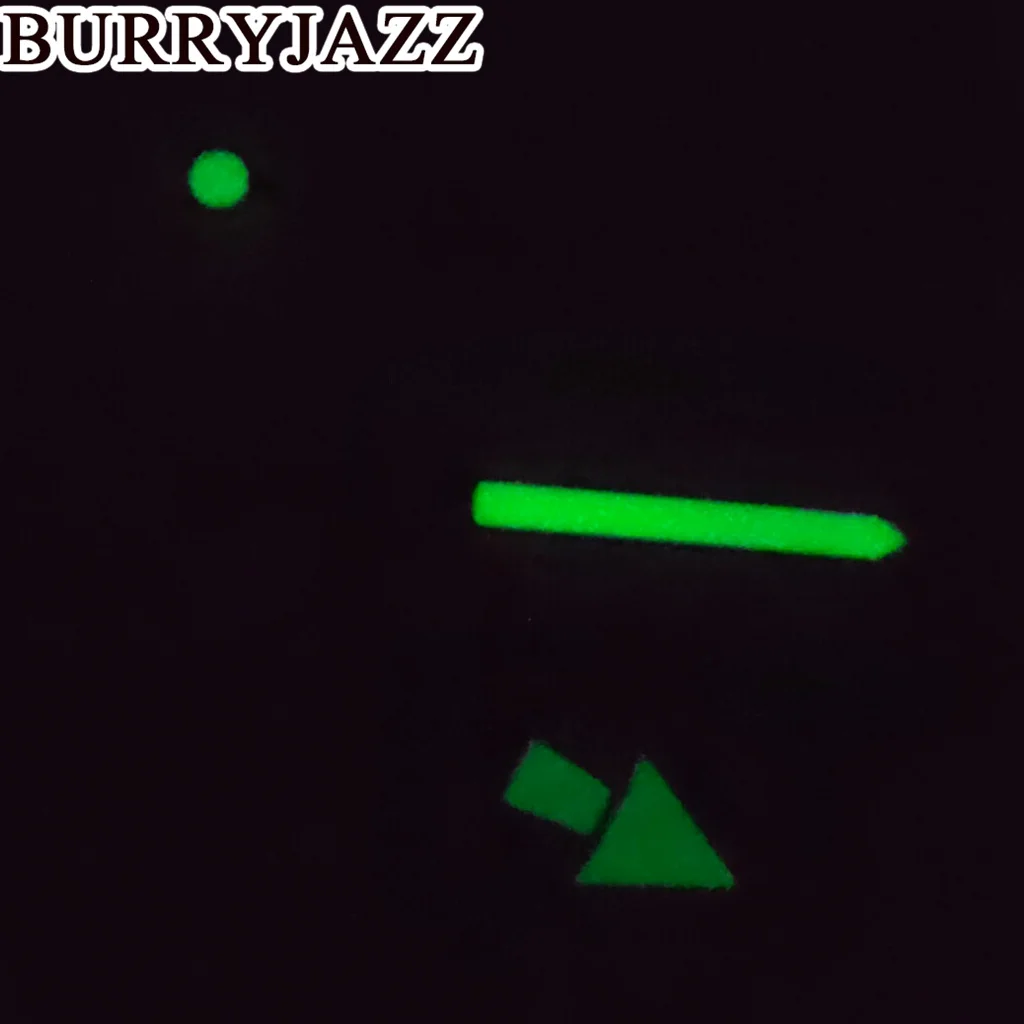 BURRYJAZZ NH35 NH36 NH38 7S26 7S36 4R35 4R36 Watch Hands Black Silver Hands Green Luminous