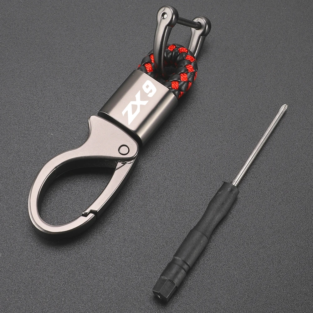 For KAWASAKI ZX9 ZX 9 ZX-9 1994 1995 1996 1997 360°Rotable Keychain Keyring Key Ring Chain Holder Lanyard Motorcycle Accessories