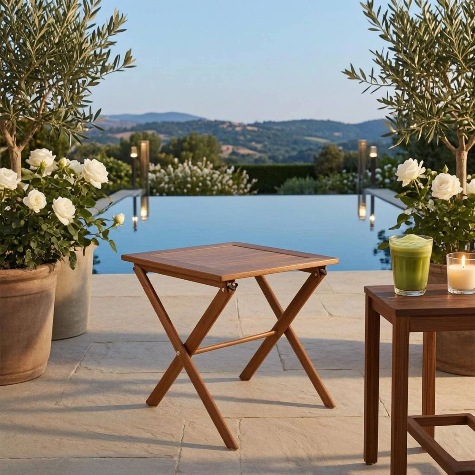 โต๊ะไม้สี่เหลี่ยมสำหรับลานบ้าน - Kids Outdoor Wooden Table บทวิจารณ์และราคา