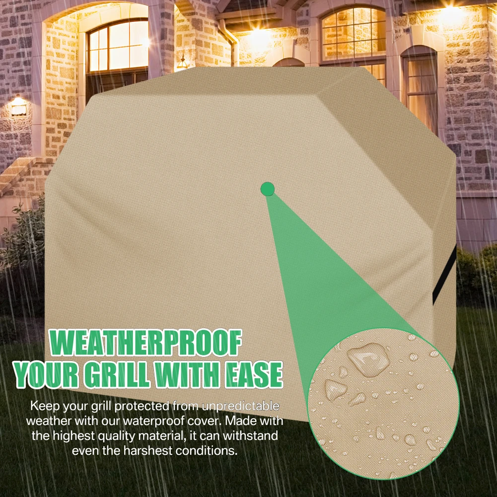 Grill Cover 147x61x122CM Waterproof Anti-UV BBQ Gas Grill Cover for Outdoor Grill Charbroil Barbecue Protection Cloth BBQ Access