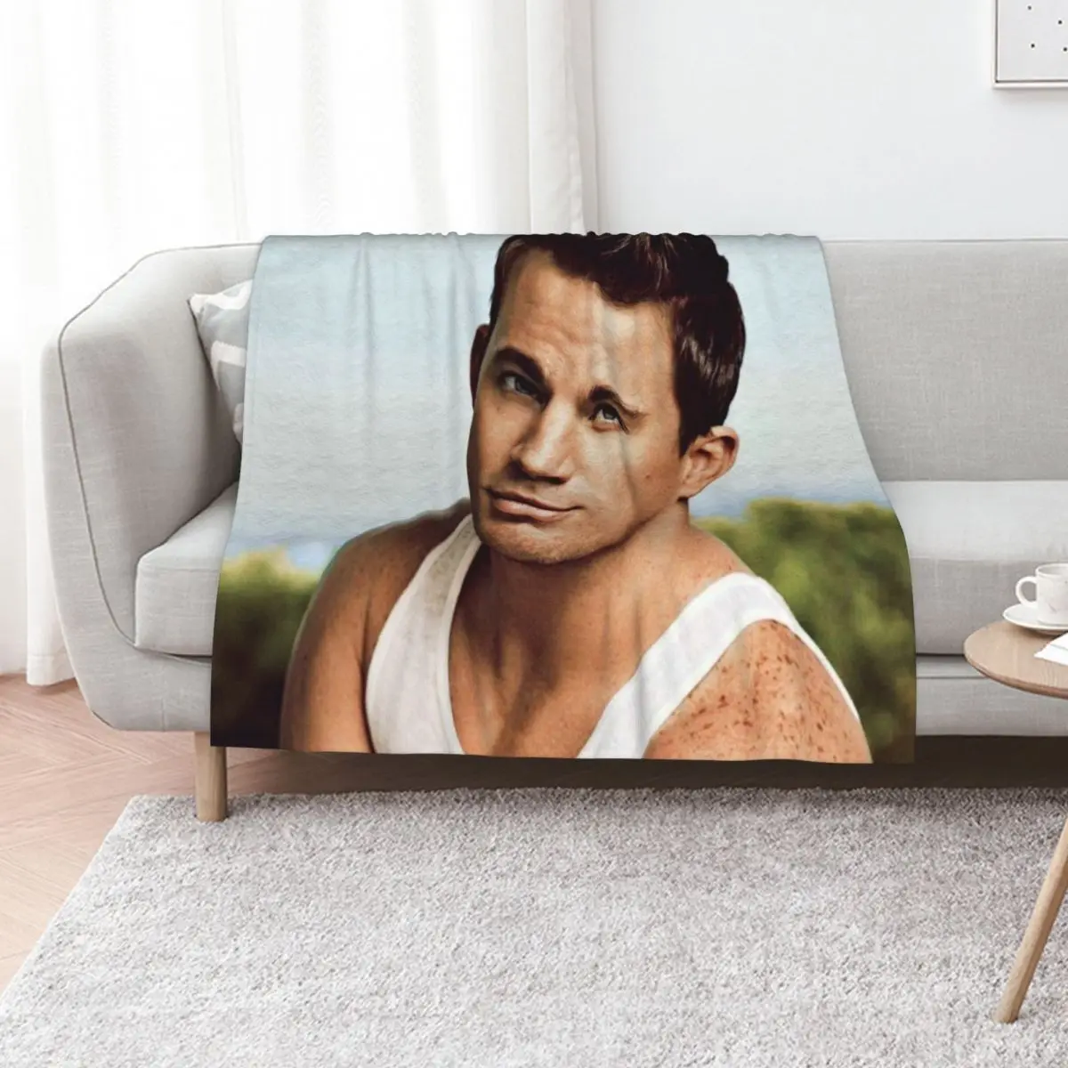 channing tatum Throw Blanket Thins Luxury Hairy Extra Large Throw blankets and throws Soft Plush Plaid Blankets