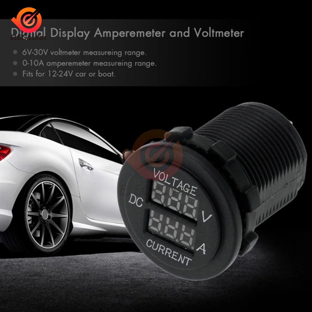 DC 12-24 V 10A Digitale Voltmeter Ampèremeter Hoge precisie Voltage Meter Power Voltage Tester Detector Voltage meetinstrument
