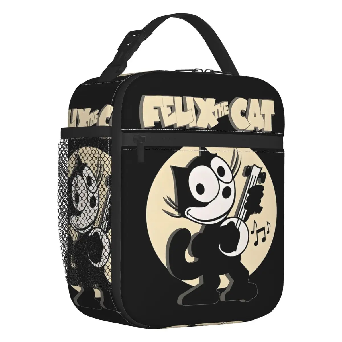 فيليكس القط ذا روك ستار الحرارية معزول حقيبة الغداء مضحك الكرتون أنيمي المحمولة حقيبة الغداء للتخييم في الهواء الطلق عبوة طعام #1