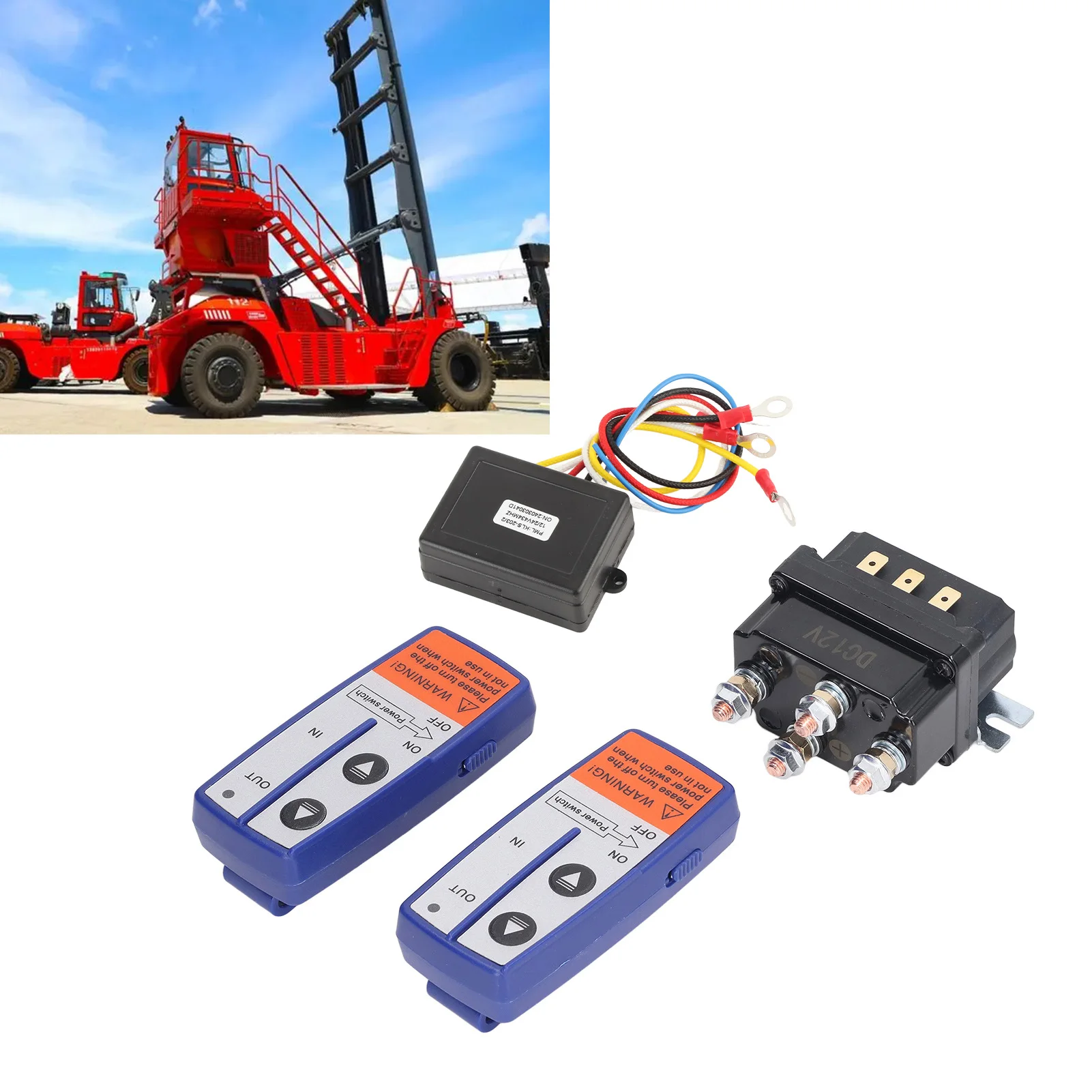 

Industrial Winch Relay 12V 250A Winch Relay Kit with Remote Controller Relay Contactor for Industrial Vehicle