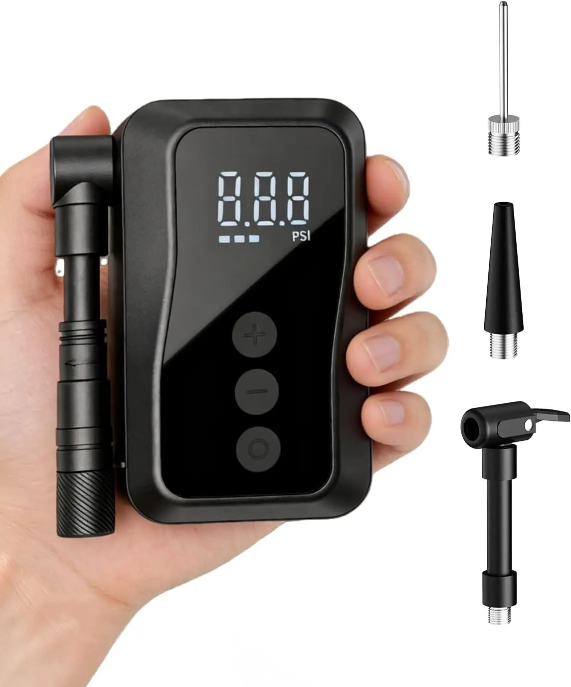 

Mini Bike Pump 150/120PSI with Gauge, Auto Stop, Fast Inflation for City/Road/Mountain Bike