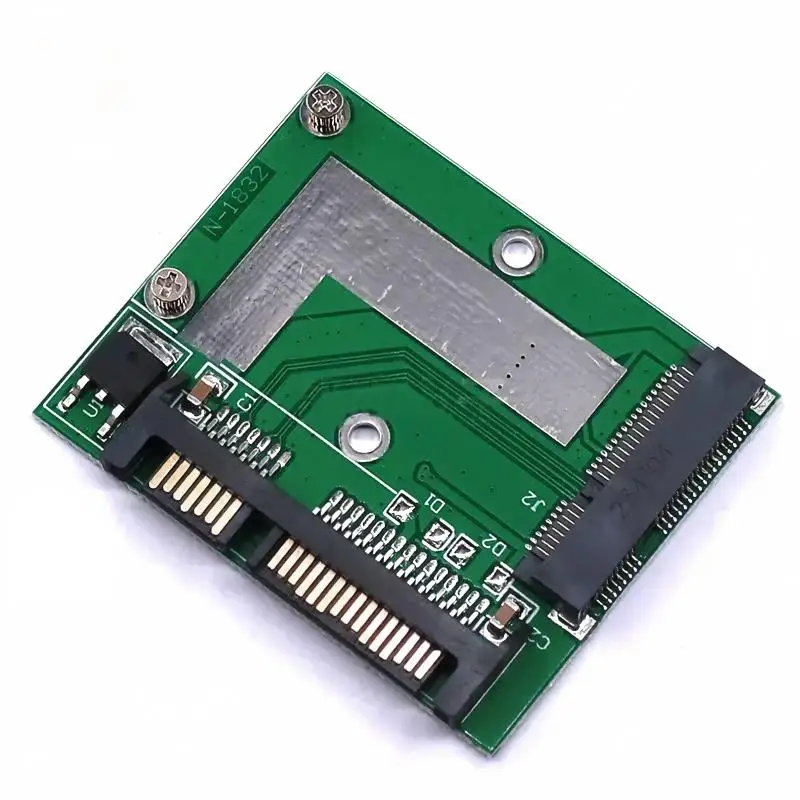 mSATA to SATA Adapter Card, 5cm Mini PCIe SSD Converter, Half‑Height to 2.5 Inch SATA3 SSD Adapter Board