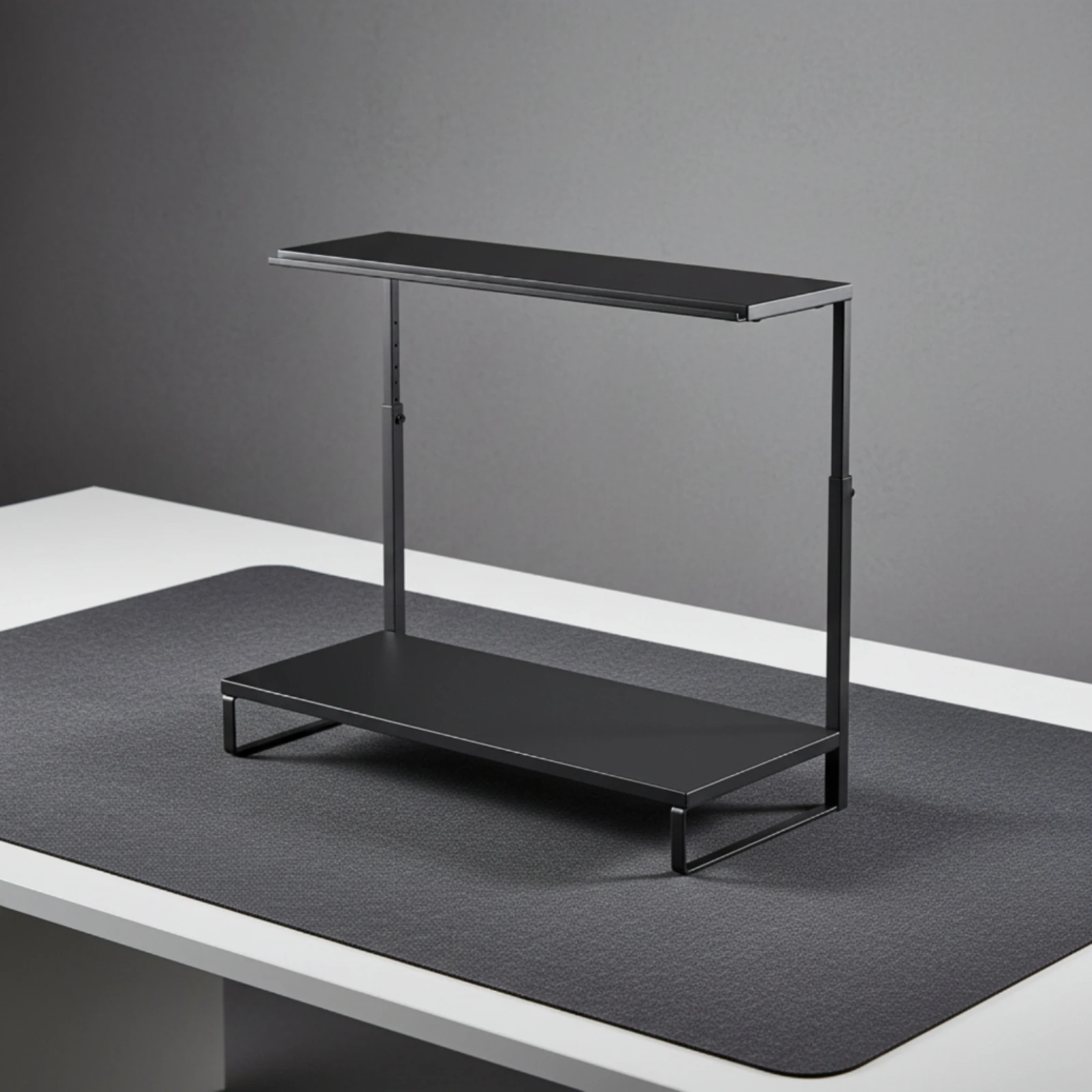 Two-Tier Monitor Stand Clutter-Complimentary Monitor Stand with Lower Platform Desktop Organizer Easy to Clean Desk Accessory