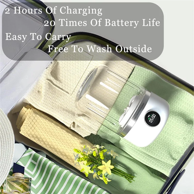 

Ye02 Underwear Washer, Rechargeable Cordless Mini Washing Machine, Laundry Cup For Bra, Underwear, Socks, Baby Clothes-ABUA