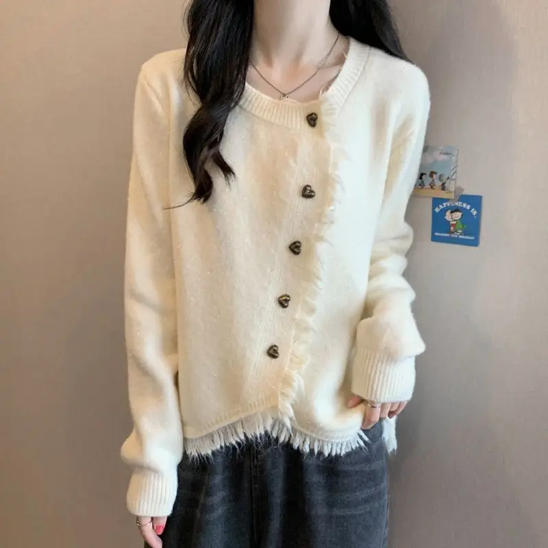 

Свитера Джемперы Кардиганы Женские длинные женские Fair Isle Punk Pattern Тонкие пуговицы Рождественский праздник Праздничная зимняя тема Уютный сексуальный