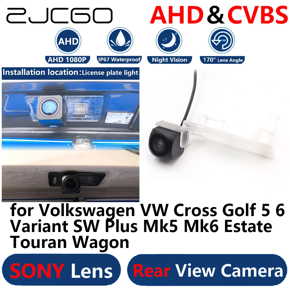 AHD 1080P Parking Backup Reverse Rear view Camera for Volkswagen VW Cross Golf 5 6 Variant SW Plus Mk5 Mk6 Estate Touran Wagon