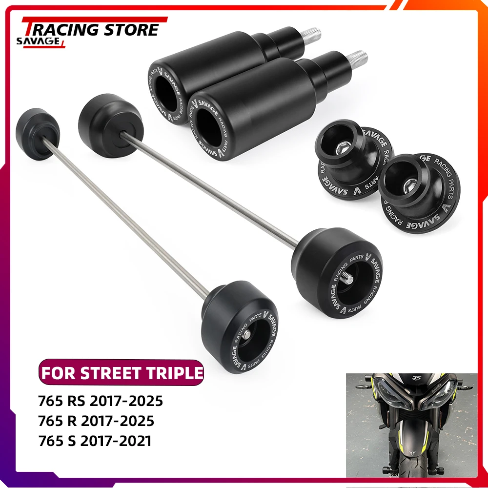 

Frame Sliders Guard For Street Triple 765RS 765R 765S Wheel Axle Spindle Swingarm Slider Guard Crash Protector Spools Slider 765