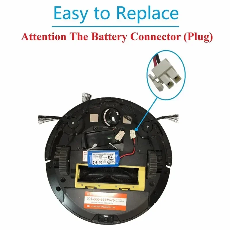 14.4V 2600mah Rechargeable Lithium Battery For ILIFE A4s A6 V7s Plus A9s W400 Robot Vacuum Cleaner INR18650 M26-4S1P Batteries