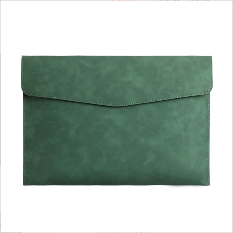 A4 PU Leather Document Bag Waterproof Business Envelope File Folder for Office Meeting Exam Contract Storage Pouch image 5