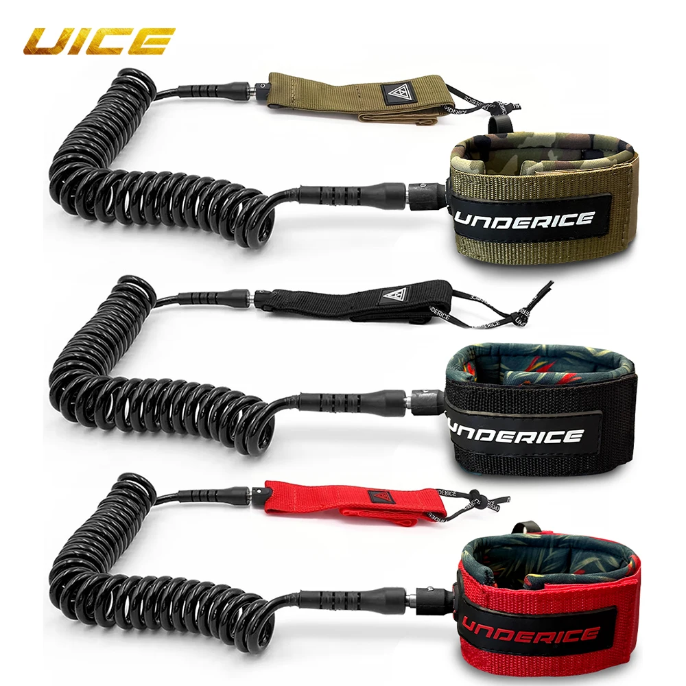 UICE SUP Board SUP Leash 7MM10FT SUP Accessory Surf Coiled Spring Wrist Strap Stand-Up Paddle Board Leg Rope Safety Leash
