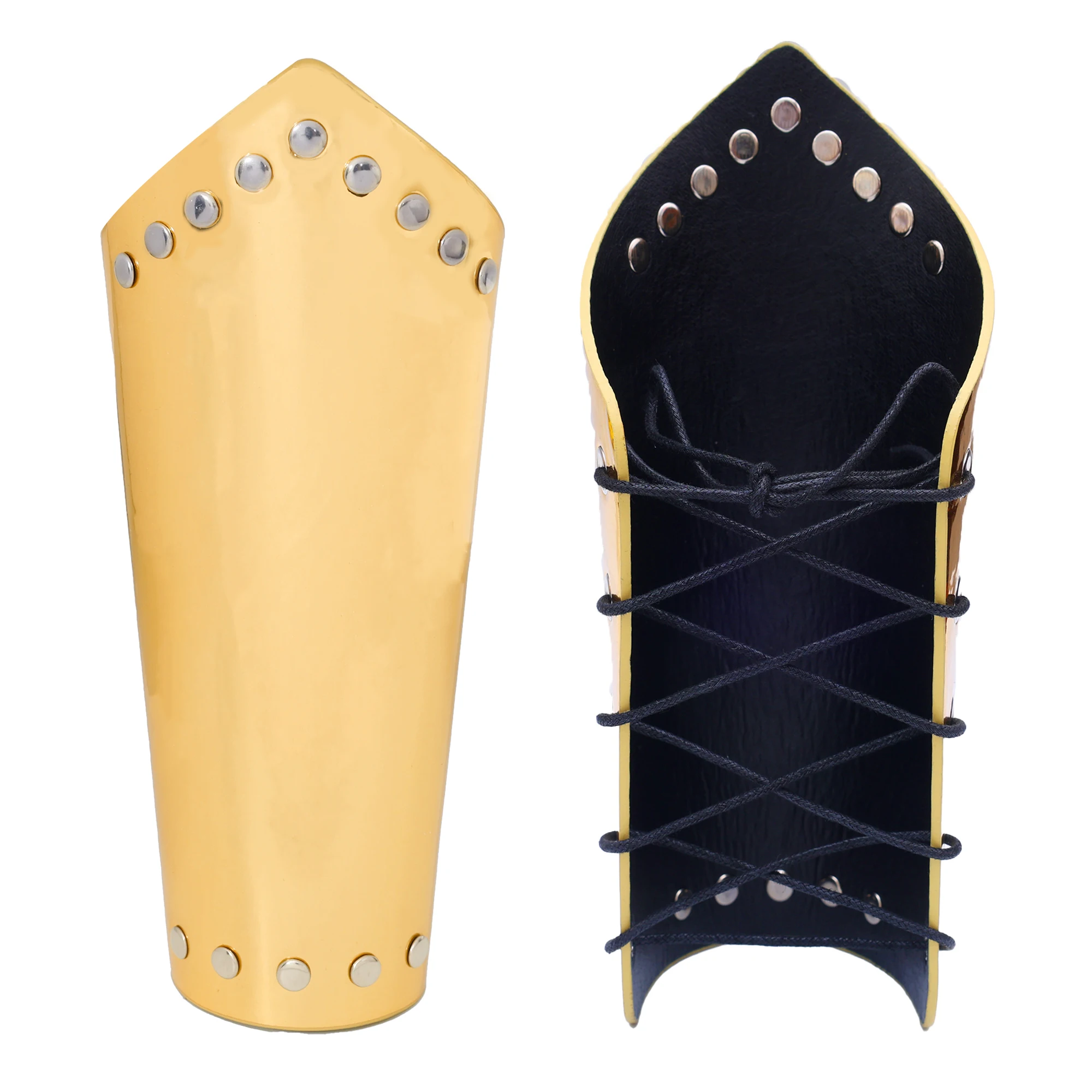 2 قطعة الفايكنج الاسكندنافية عصر النهضة قابل للتعديل تسليط الضوء على تقليد الجلود اليد واقي المعصم