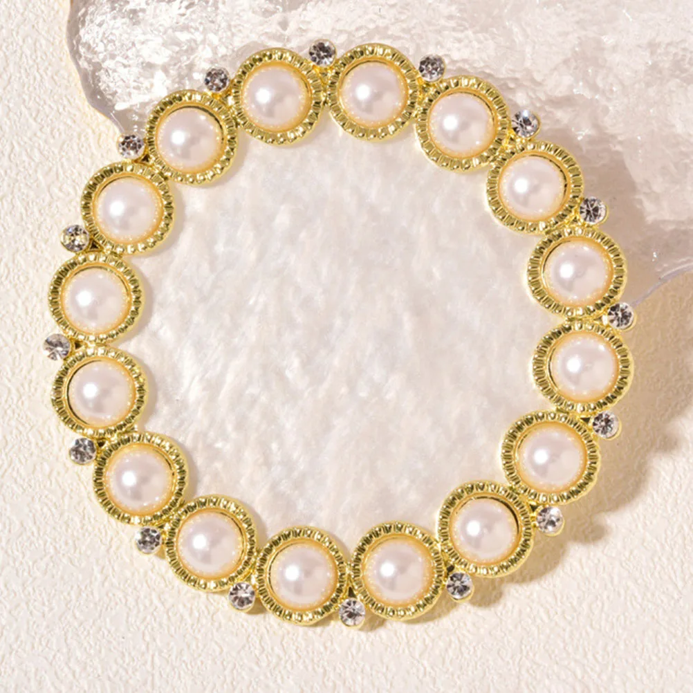 

3pcs Alloy Fake Tool Pearl Decor Home Nail Salon Supplies Portable Manicure Palette Nail Art Stand Tips Storage Frame Durable