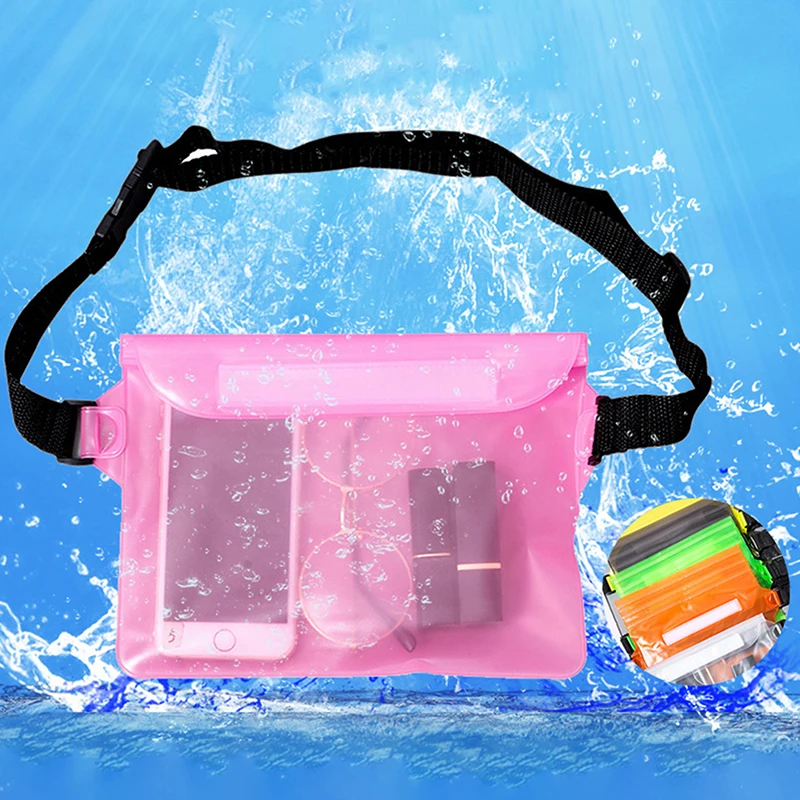 Waterproof Outdoors Swimming Diving Storage Bag Beach Drifting Diving Waist Pack Shoulder Bag Underwater Mobile Phone Case