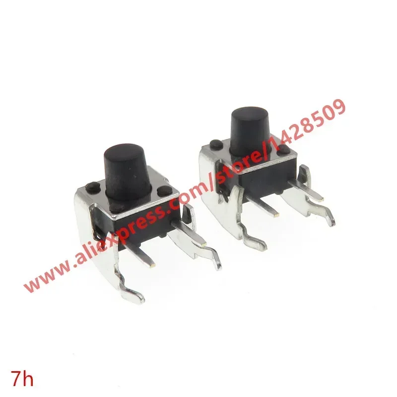 400pcs/lot Tact Switch 6*6*7mm Horizontal with Bracket Tactile Push Button Switches Micro Switch