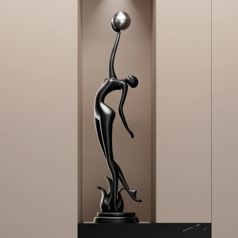 abstract Artistic figure ornament,resin sculpture home living room entrance,slender statuette decoration,handicrafts gift