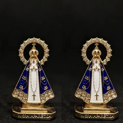 1pc Our Lady Of Aparecida Patroness Of Brazil Catholic Nossa Senhora Aparecida Small Statue Car Decoration Mini Mary Statue