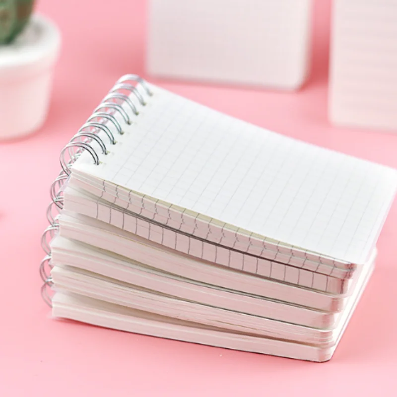 1PC Upside down coil notebook transparent PP frosted cover carry mini portable notebook pocketbook