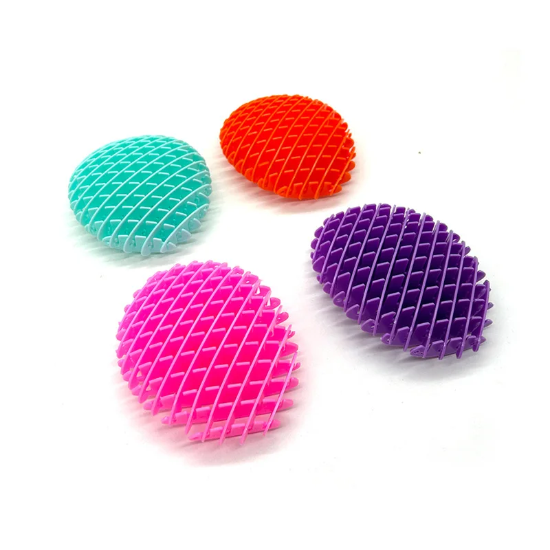 Heißer, langlebiger, dehnbarer Kunststoff-Netzball, neuartiges Fidget-Spielzeug, verformbarer Wurm, Stressabbau, Springball, Deko, Haustierspielzeug, zufällige Farbe
