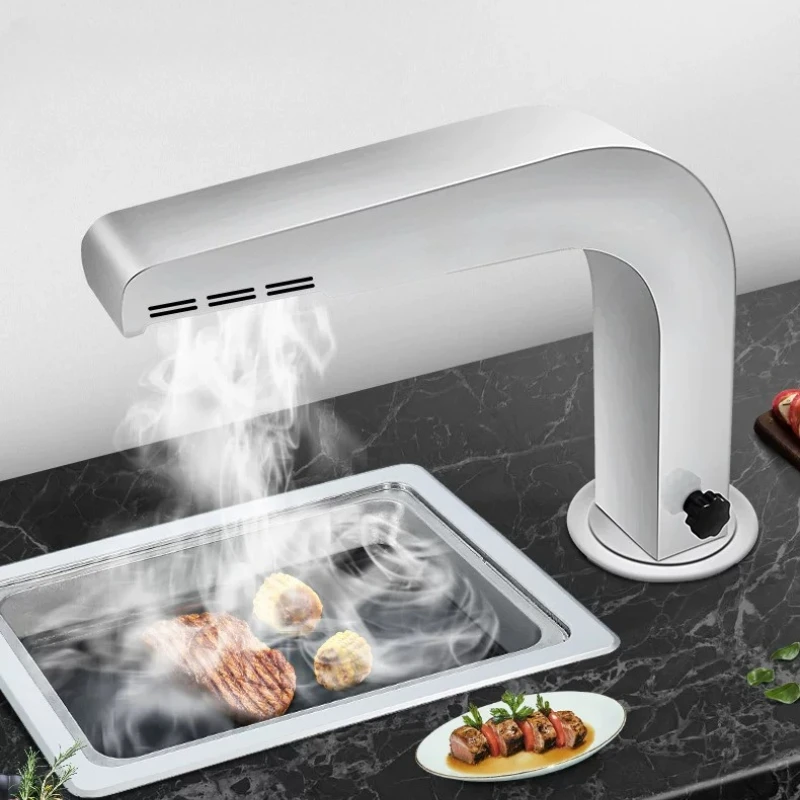 Smoke Exhaust Equipment of Barbecue Shop with Upper Suction and Lower Exhaust Pipe of Commercial Elbow Thickened Stain