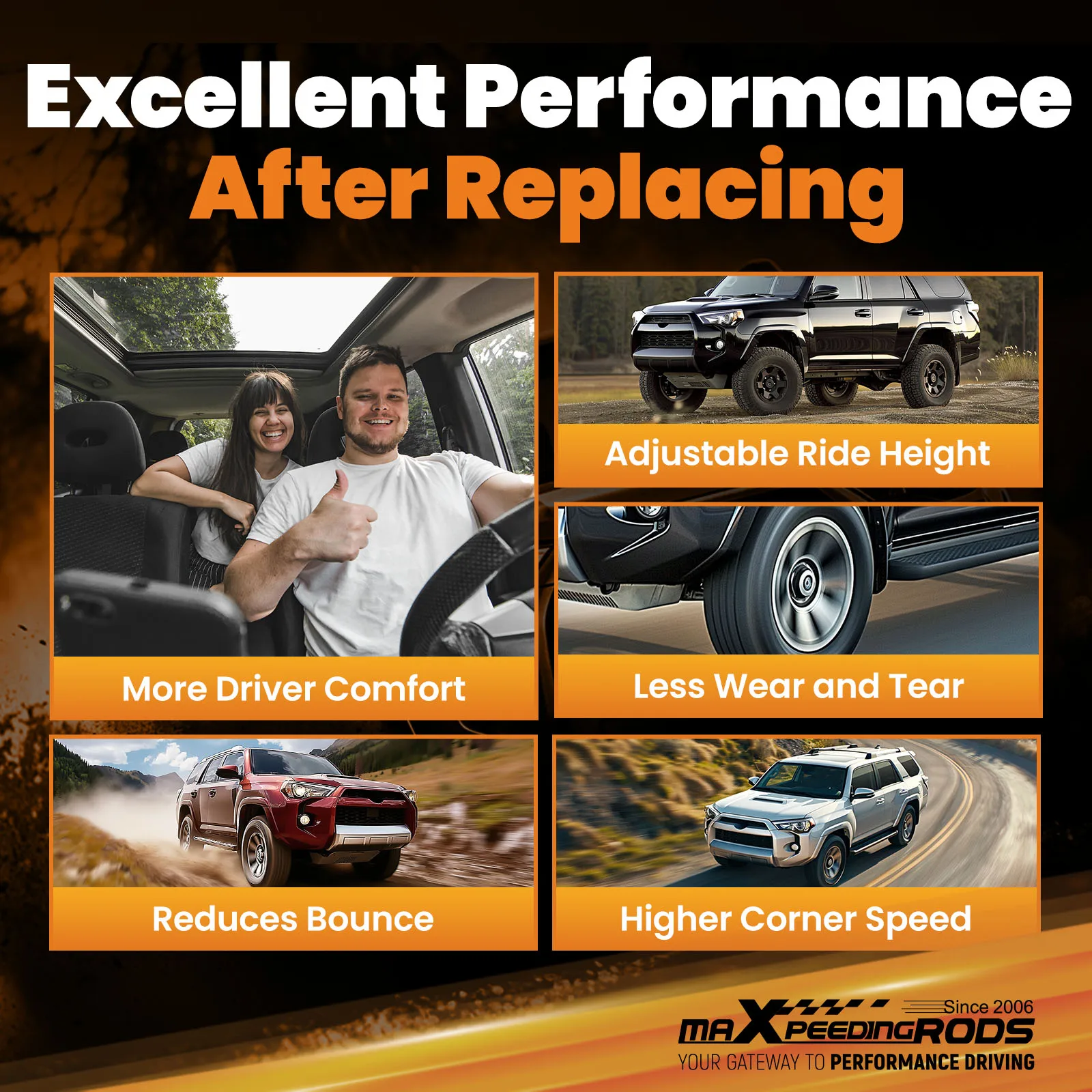 Rear L/R Air Suspension Air Strut Bag for Lexus GX470 for Toyota Land Cruiser